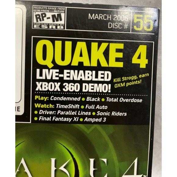 Xbox Demo Disc #55, March 2006, Quake 4, Condemned, Black, Total Overdose - Picture 5 of 5